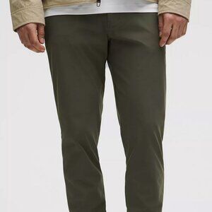 Olive Lululemon ABC Slim-Fit 5 Pocket Pant Warpstreme 33W x 30L